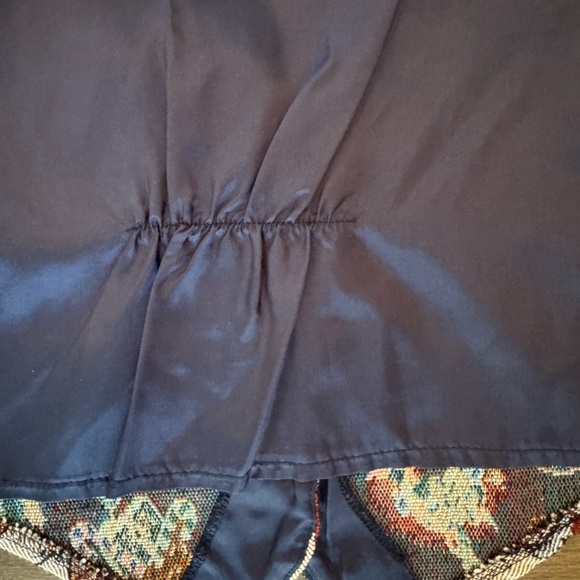 Vintage Christmas Tapestry Vest Backroad Blues Size S Holiday Santa Snowman - Picture 11 of 16